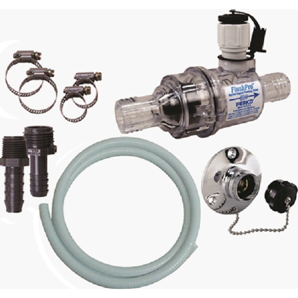 Freshwater Inboard Flushing Kit w/ 7' Hose, Fittings and Clamps